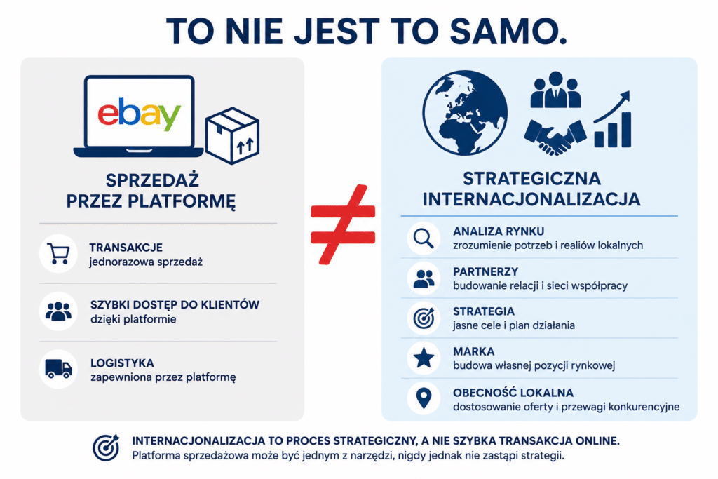 prawdziwa internacjonalizacja różni się bardzo od sprzedaży przez platformy e-commerce